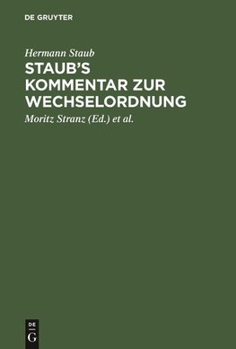 Staub's Kommentar zur Wechselordnung