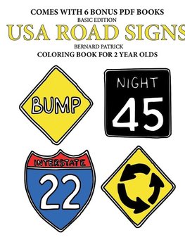 Coloring Books for 2 Year Olds (USA Road Signs)