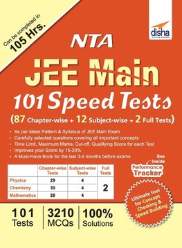 NTA JEE Main 101 Speed Tests (87 Chapter-wise + 12 Subject-wise + 2 Full)