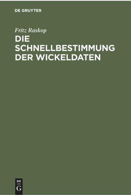 Die Schnellbestimmung der Wickeldaten