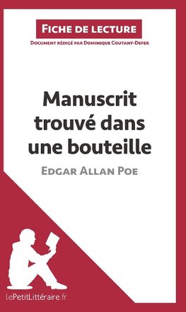 Manuscrit trouvé dans une bouteille d'Edgar Allan Poe