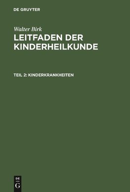 Kinderkrankheiten