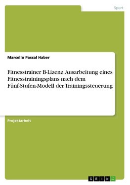 Fitnesstrainer B-Lizenz. Ausarbeitung eines Fitnesstrainingsplans nach dem Fünf-Stufen-Modell der Trainingssteuerung