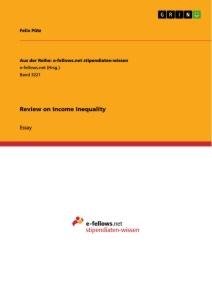 Review on Income Inequality