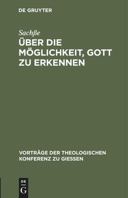 Über die Möglichkeit, Gott zu erkennen