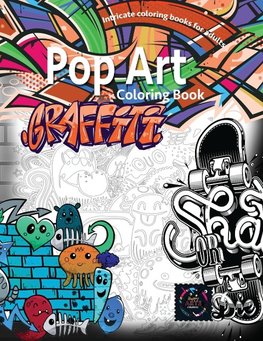 Graffiti pop art coloring book, coloring books for adults relaxation