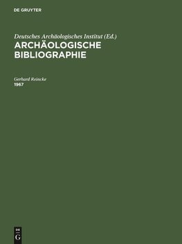 Archäologische Bibliographie, Archäologische Bibliographie (1967)