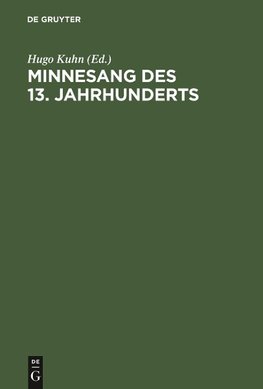 Minnesang des 13. Jahrhunderts