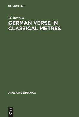 German Verse in Classical Metres