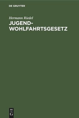 Jugendwohlfahrtsgesetz