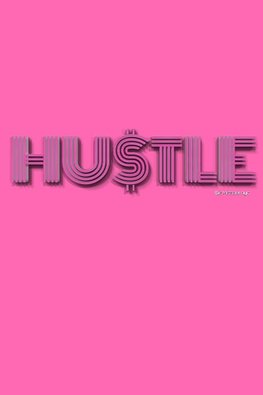 Hu$tle  hot pink  $ir  Michael designer  creative blank page journal