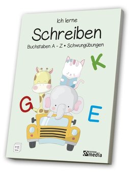 Schreib- und Rechenheft: Schwungübungen & Buchstaben A-Z