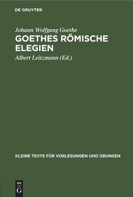 Goethes römische Elegien