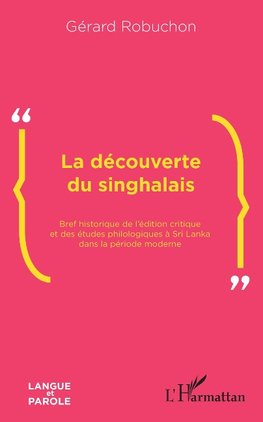 La découverte du singhalais