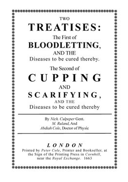 Bloodletting and Cupping