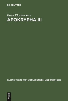 Apokrypha III