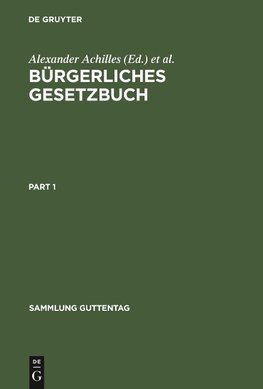 Bürgerliches Gesetzbuch