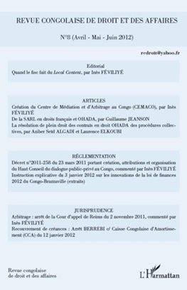 Revue congolaise de droit et des affaires 8