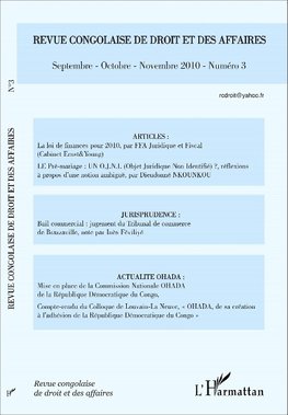 Revue congolaise de droit et des affaires N° 3