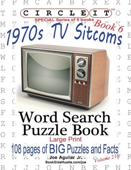 Circle It, 1970s Sitcoms Facts, Book 6, Word Search, Puzzle Book