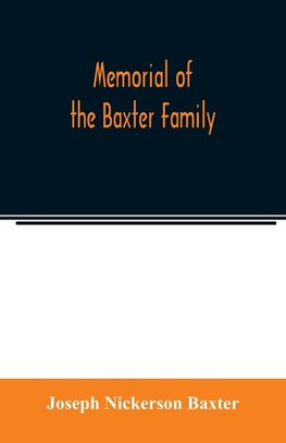 Memorial of the Baxter family