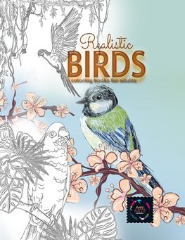 Realistic Birds coloring books for adults