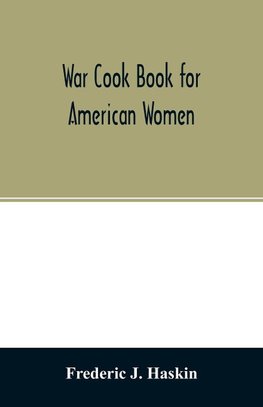 War cook book for American women