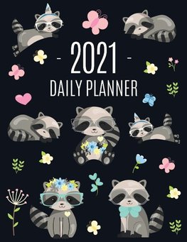 Raccoon Daily Planner 2021