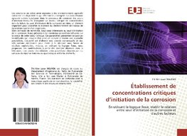 Établissement de concentrations critiques d'initiation de la corrosion