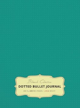 Large 8.5 x 11 Dotted Bullet Journal (Teal #7) Hardcover - 245 Numbered Pages