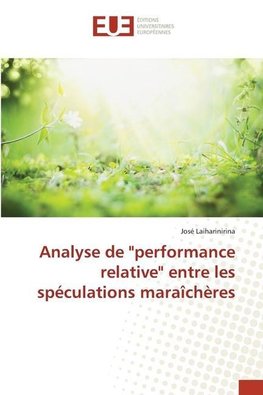 Analyse de "performance relative" entre les spéculations maraîchères