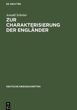 Zur Charakterisierung der Engländer