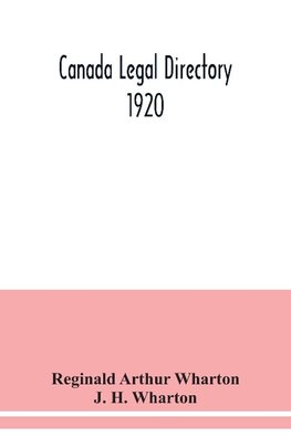 Canada legal directory 1920