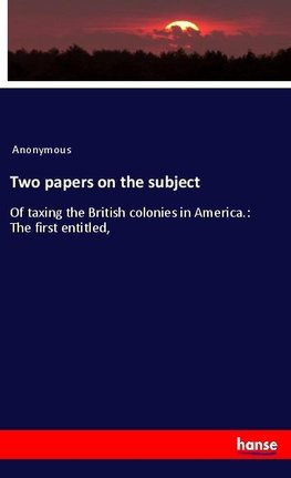 Two papers on the subject