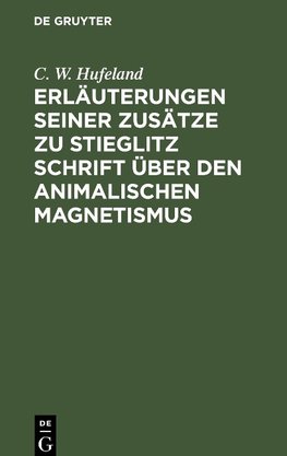 Erläuterungen seiner Zusätze zu Stieglitz Schrift über den animalischen Magnetismus