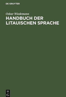 Handbuch der litauischen Sprache