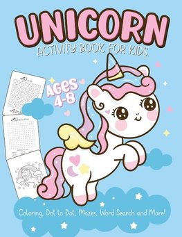 Unicorn Activity Book For Kids Ages 4-8