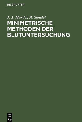 Minimetrische Methoden der Blutuntersuchung