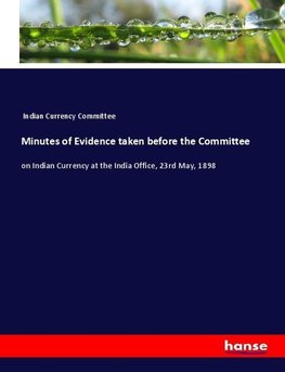 Minutes of Evidence taken before the Committee