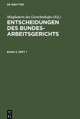 Entscheidungen des Bundesarbeitsgerichts, Band 3, Heft 1