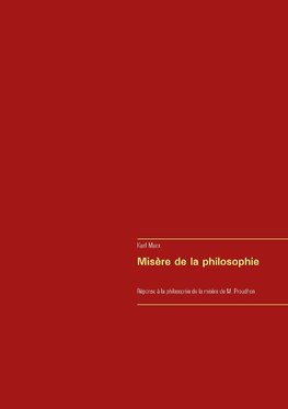 Misère de la philosophie