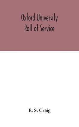 Oxford university roll of service