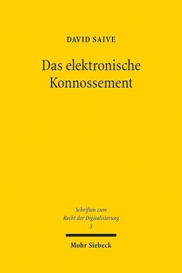 Das elektronische Konnossement