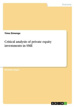 Critical analysis of private equity investments in SME