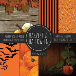 Harvest & Halloween Scrapbook Paper Pad 8x8 Scrapbooking Kit for Papercrafts, Cardmaking, Printmaking, DIY Crafts, Orange Holiday Themed, Designs, Borders, Backgrounds, Patterns