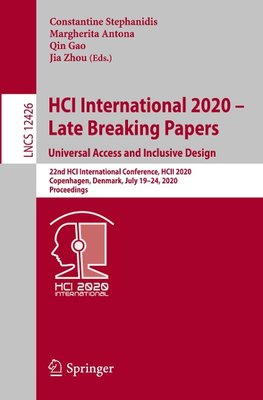 HCI International 2020 - Late Breaking Papers: Universal Access and Inclusive Design