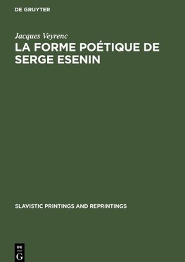 La forme poétique de Serge Esenin