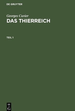 Das Thierreich, Teil 1