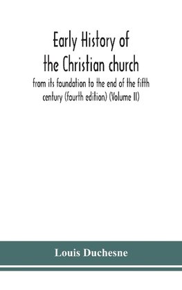 Early history of the Christian church