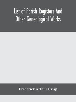 List of parish registers and other genealogical works